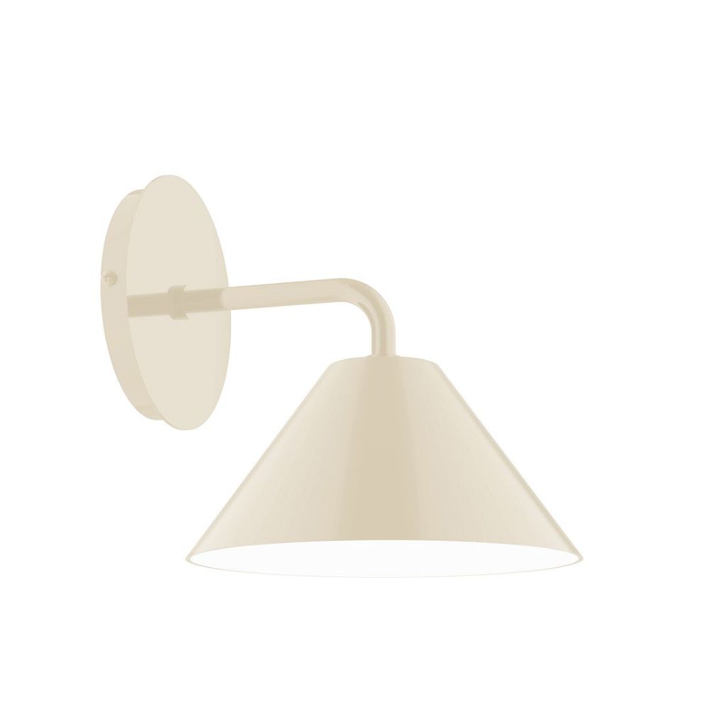 Montclair Lightworks SCJ421-16-L10 8" Axis Mini Cone Led Wall Sconce, Cream
